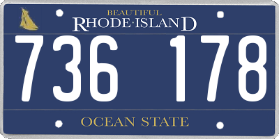 RI license plate 736178