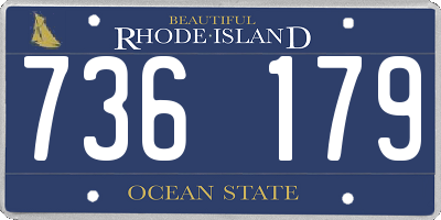 RI license plate 736179
