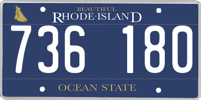 RI license plate 736180
