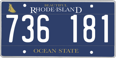 RI license plate 736181