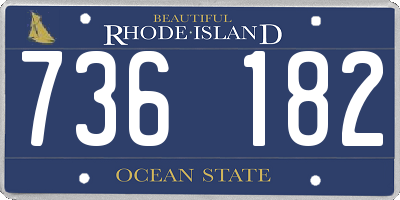 RI license plate 736182