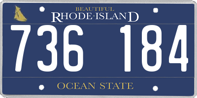 RI license plate 736184