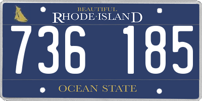 RI license plate 736185