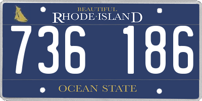 RI license plate 736186