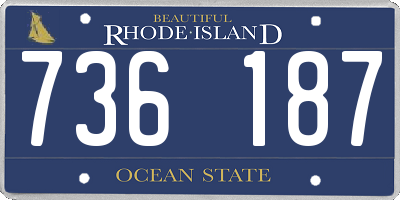 RI license plate 736187