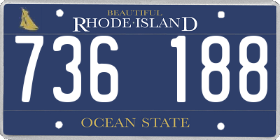 RI license plate 736188