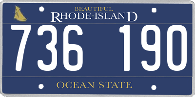 RI license plate 736190