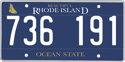 RI license plate 736191