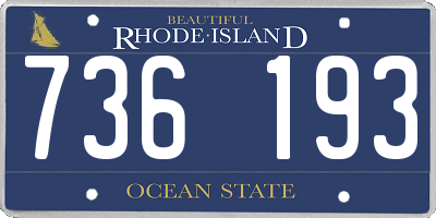 RI license plate 736193