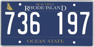 RI license plate 736197