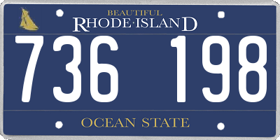 RI license plate 736198