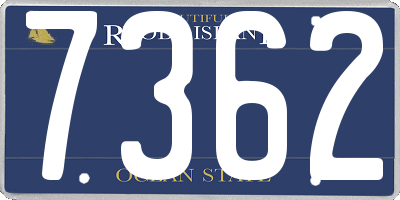 RI license plate 7362