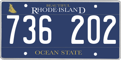 RI license plate 736202