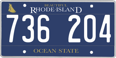RI license plate 736204