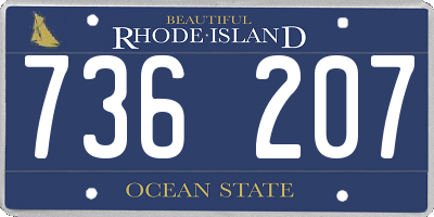 RI license plate 736207