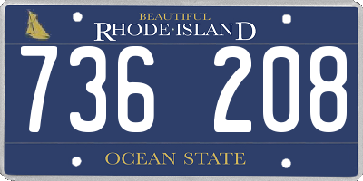 RI license plate 736208