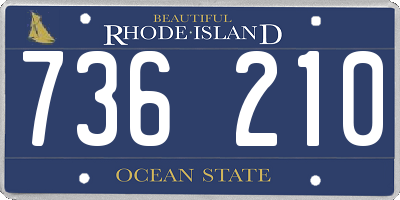RI license plate 736210