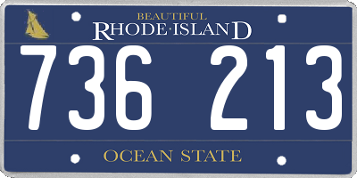 RI license plate 736213