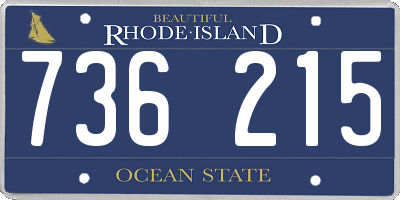 RI license plate 736215
