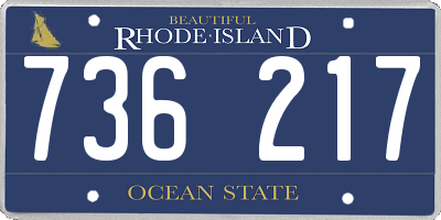 RI license plate 736217