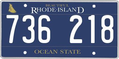 RI license plate 736218