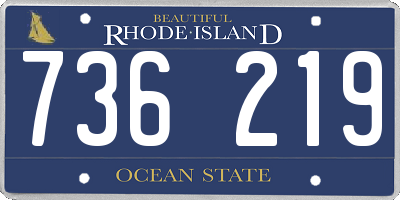 RI license plate 736219