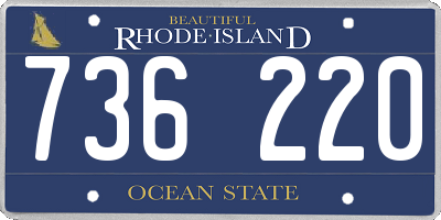 RI license plate 736220