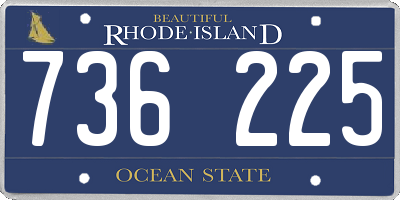 RI license plate 736225