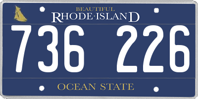 RI license plate 736226