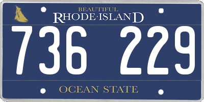 RI license plate 736229