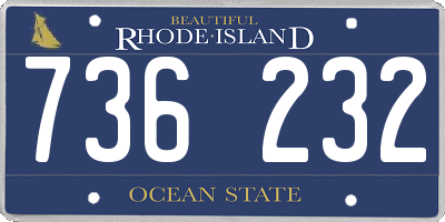 RI license plate 736232