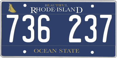 RI license plate 736237