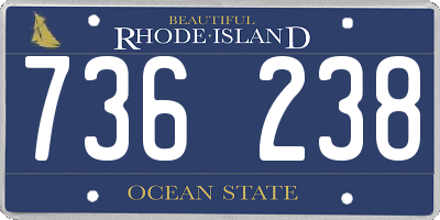 RI license plate 736238
