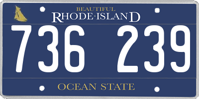 RI license plate 736239