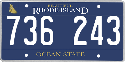 RI license plate 736243