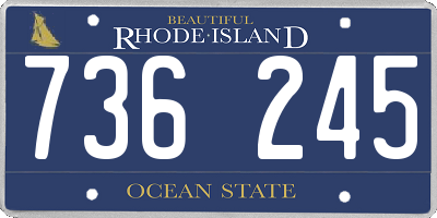 RI license plate 736245