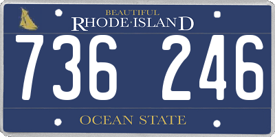 RI license plate 736246