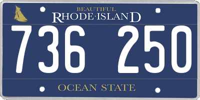 RI license plate 736250