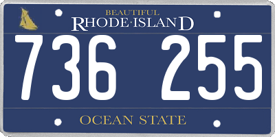 RI license plate 736255