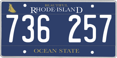RI license plate 736257