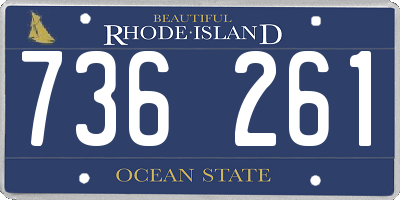 RI license plate 736261