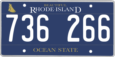 RI license plate 736266