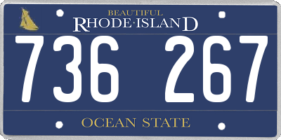 RI license plate 736267