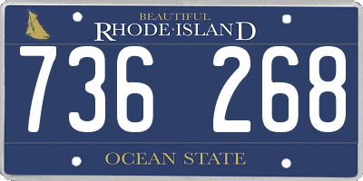 RI license plate 736268