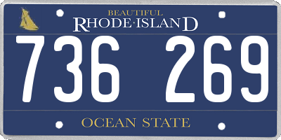 RI license plate 736269
