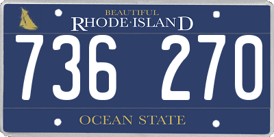 RI license plate 736270