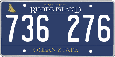 RI license plate 736276