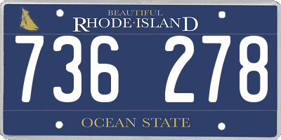 RI license plate 736278