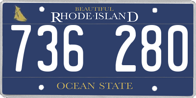 RI license plate 736280