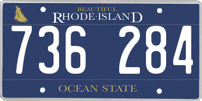 RI license plate 736284